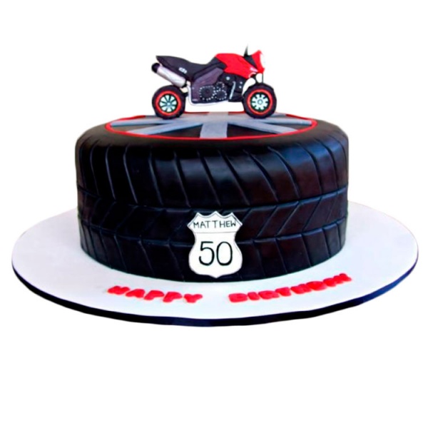 Торт с мотоциклом 0006