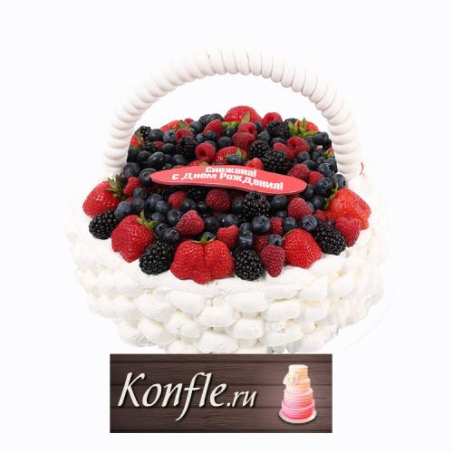 Торт Корзинка с ягодами – купить в Москве по цене руб. в интернет-магазине  konfle.ru
