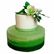 Торт Зеленый с бутоньеркой