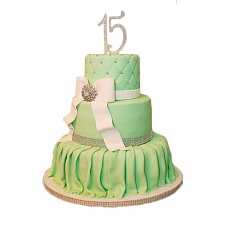 Торт Зеленый с бантом