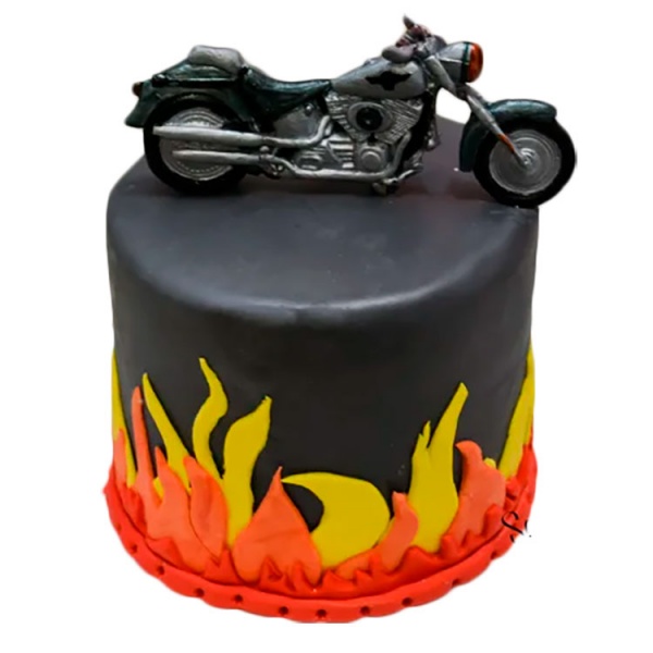 Торт с мотоциклом 0003