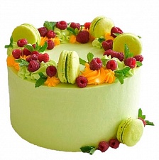 Торт Зеленый с модным декором