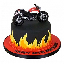 Торт с мотоциклом 0001
