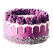 Торт фиолетовый с кремом