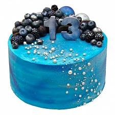 Торт Темные ягоды на синем