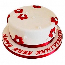 Торт на рубиновую свадьбу 0004
