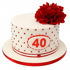 Торт 40 лет рубиновая свадьба