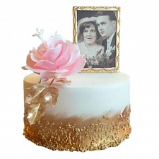 Торт на золотую свадьбу с фото