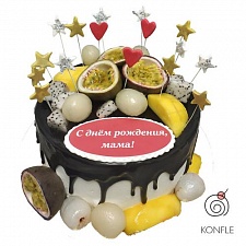 Торт с декором Маракуйя-Манго