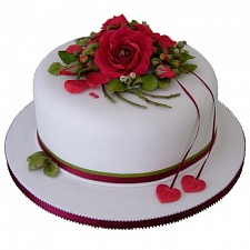 Торт на рубиновую свадьбу 0003