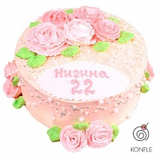 Торт в персиковом цвете для девушки