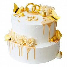Торт Золотой юбилей свадьбы