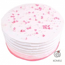 Торт розовый простой дизайн