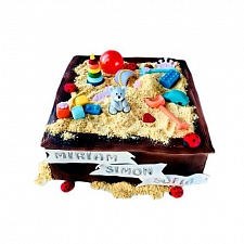 Торт Песочница с игрушками