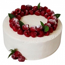 Торт с малиной на рубиновую свадьбу