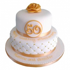 Торт на золотую свадьбу 0008