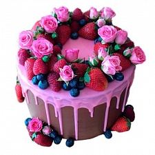 Торт Венок Розы и ягоды