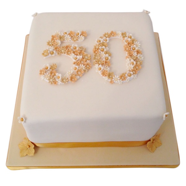 Торт на золотую свадьбу 0006