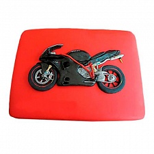 Торт Мотоцикл красный фон