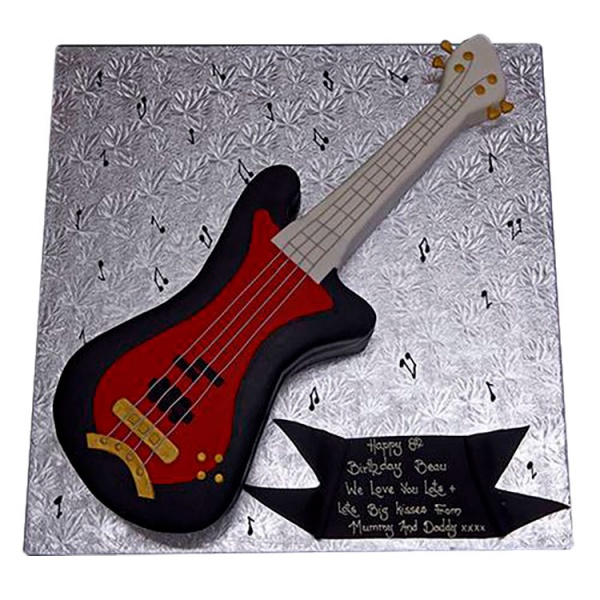 Торт в виде гитары 0008