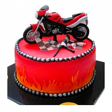 Торт с мотоциклом 0005